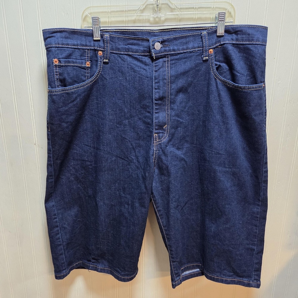 Levi's 569 Shorts Mens 40 Blue Denim Relaxed Fit Bermuda 11 Inseam Casual Summer